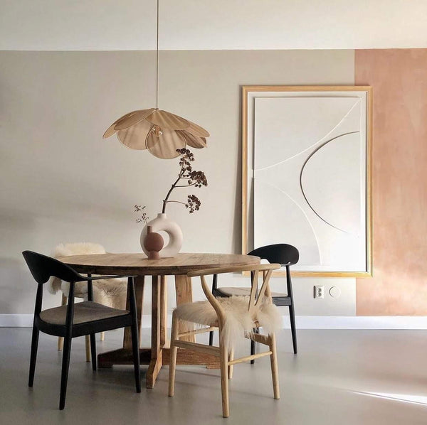 petal fabric pendant light gold metal for dining room bedroom
