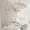 petal fabric pendant light gold metal for dining room bedroom