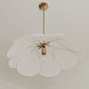 petal fabric pendant light gold metal for dining room bedroom