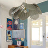 petal fabric pendant light gold metal for dining room bedroom