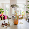 petal fabric pendant light gold metal for dining room bedroom