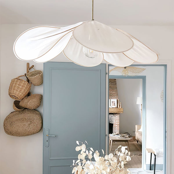 petal fabric pendant light gold metal for dining room bedroom