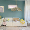petal fabric pendant light gold metal for dining room bedroom