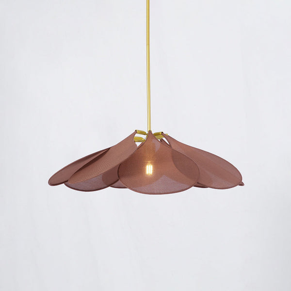 petal fabric pendant light gold metal for dining room bedroom