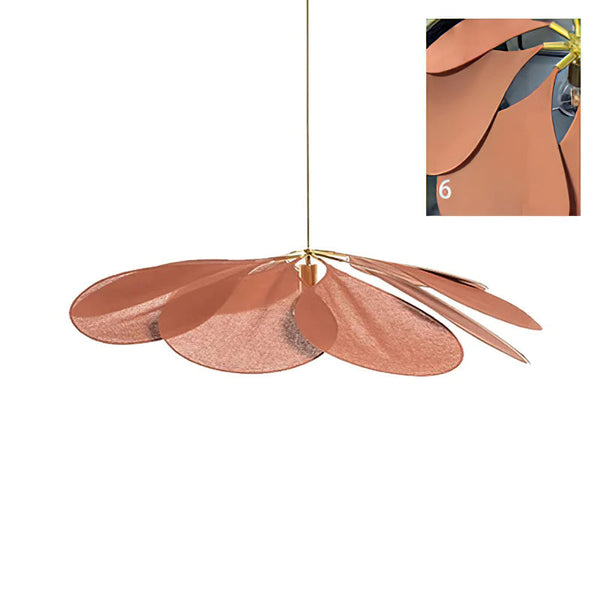 petal fabric pendant light gold metal for dining room bedroom