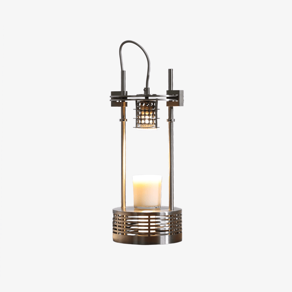 polished stainless steel aroma table lamp