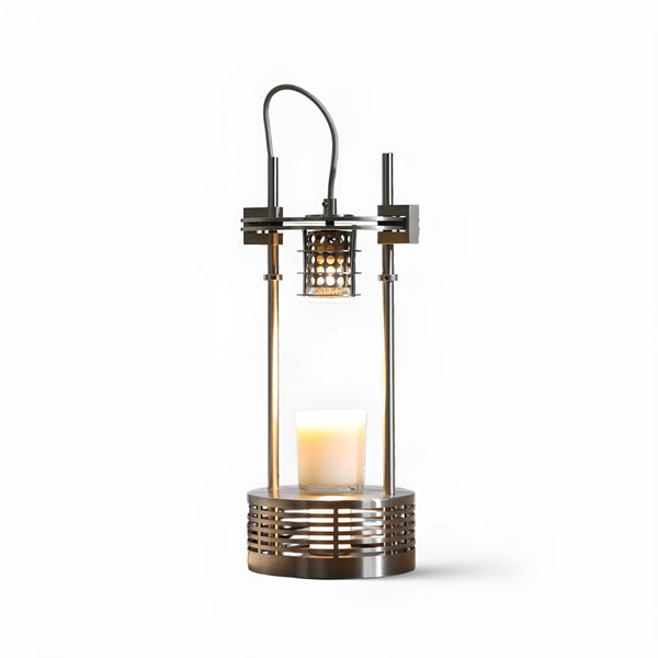 polished stainless steel aroma table lamp