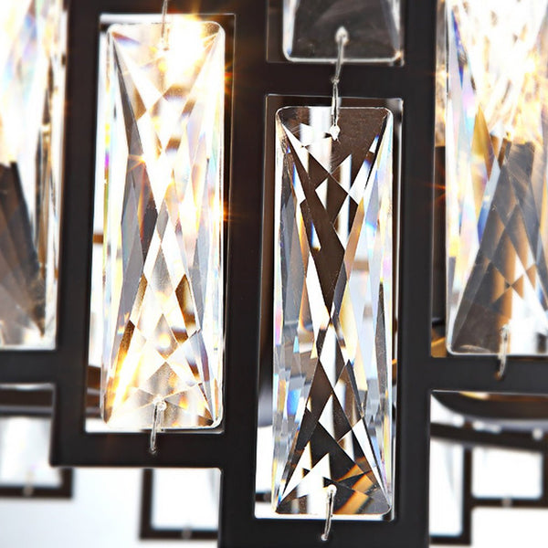 Postmodern Minimalist Living Room Crystal Chandelier With Three Color Led