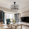Postmodern Minimalist Living Room Crystal Chandelier With Three Color Led