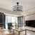 Postmodern Minimalist Living Room Crystal Chandelier With Three Color Led