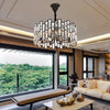 Postmodern Minimalist Living Room Crystal Chandelier With Three Color Led