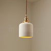 Art Deco Porcelain Pendant Light with Brass Fittings for Kitchen Island and Dining Room