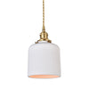 Art Deco Porcelain Pendant Light with Brass Fittings for Kitchen Island and Dining Room