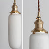 Art Deco Porcelain Pendant Light with Brass Fittings for Kitchen Island and Dining Room