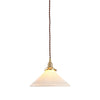 Art Deco Porcelain Pendant Light with Brass Fittings for Kitchen Island and Dining Room