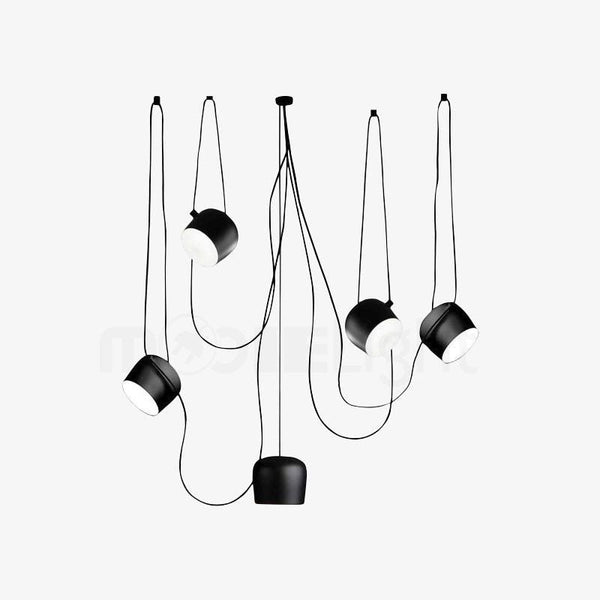 Modern Aluminum Pendant Light with Adjustable Aim, Integrated LED for Kitchen Island and Dining Room