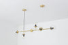 Orb Glass Pendant Light with Brass Accents for Dining Room and Kitchen Island