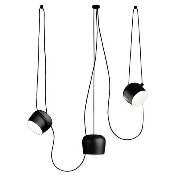 Modern Aluminum Pendant Light with Adjustable Aim, Integrated LED for Kitchen Island and Dining Room