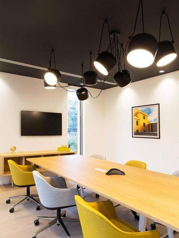 Modern Aluminum Pendant Light with Adjustable Aim, Integrated LED for Kitchen Island and Dining Room