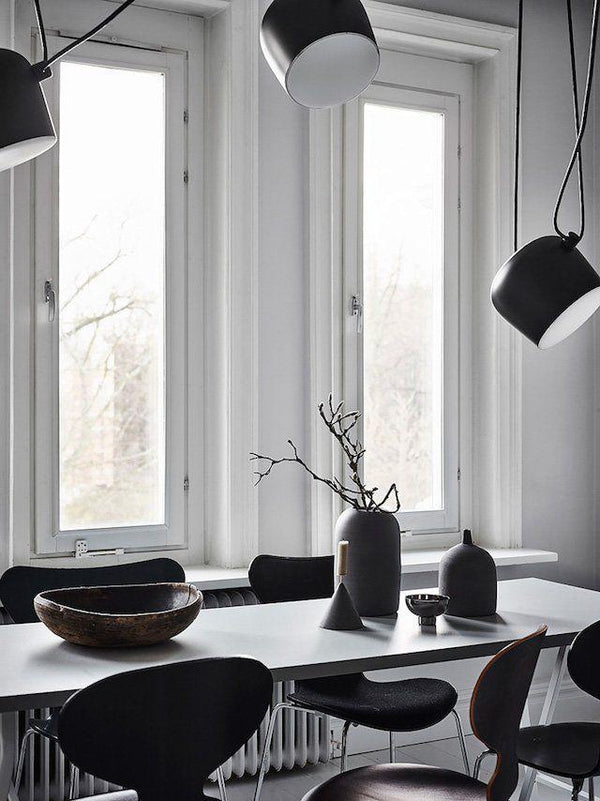Modern Aluminum Pendant Light with Adjustable Aim, Integrated LED for Kitchen Island and Dining Room