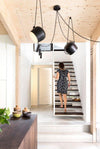Modern Aluminum Pendant Light with Adjustable Aim, Integrated LED for Kitchen Island and Dining Room
