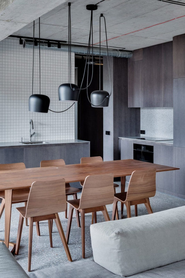 Modern Aluminum Pendant Light with Adjustable Aim, Integrated LED for Kitchen Island and Dining Room