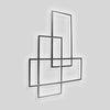 Overlapping Rectangles Aluminum Geometric Style Flush Mount Lighting Led Ceiling Light