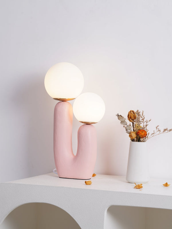resin glass table lamp bedside living rm