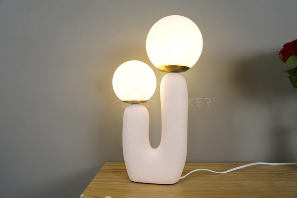 resin glass table lamp bedside living rm