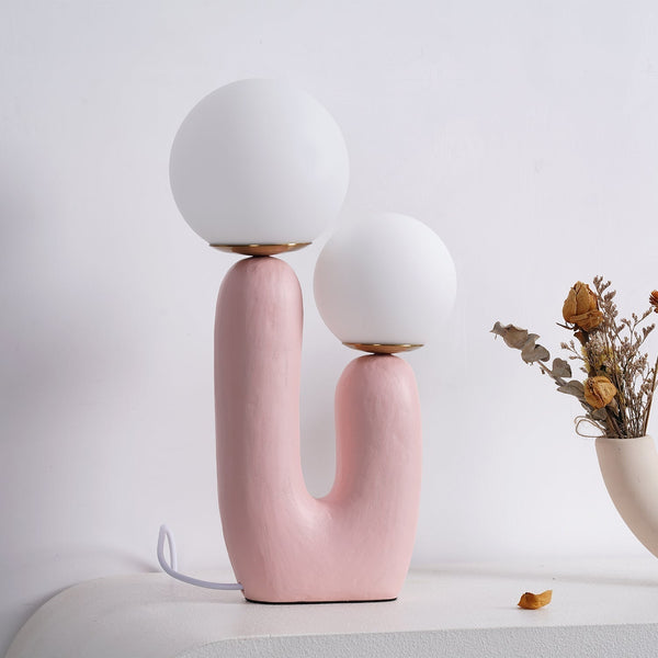 resin glass table lamp bedside living rm