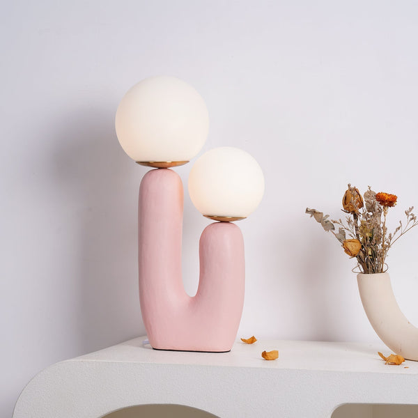 resin glass table lamp bedside living rm