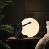 resin humanoid ball table lamp acrylic shade for bedroom reading nook