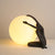 resin humanoid ball table lamp acrylic shade for bedroom reading nook