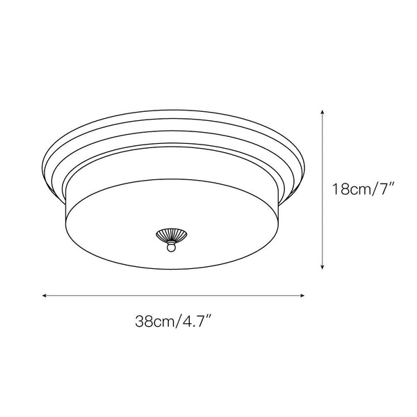 retro bronze crystal glass dome flush mount ceiling light