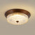 retro bronze crystal glass dome flush mount ceiling light
