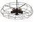 Retro Nostalgic Creative Personality Industrial Fan Chandelier For Cafe Restaurant