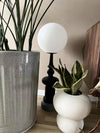 roman column table lamp black resin white glass for bedroom living room