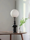 roman column table lamp black resin white glass for bedroom living room