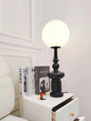 roman column table lamp black resin white glass for bedroom living room