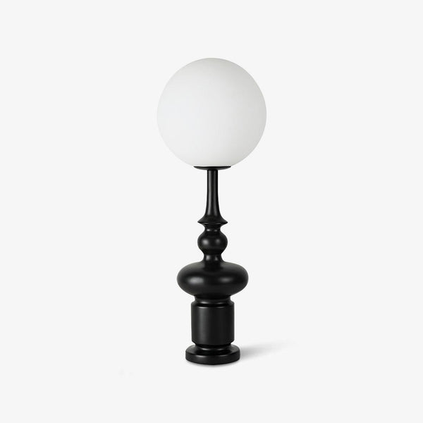 roman column table lamp black resin white glass for bedroom living room