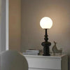 roman column table lamp black resin white glass for bedroom living room