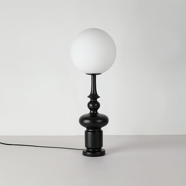 roman column table lamp black resin white glass for bedroom living room