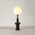 roman column table lamp black resin white glass for bedroom living room
