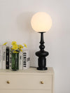 roman column table lamp black resin white glass for bedroom living room
