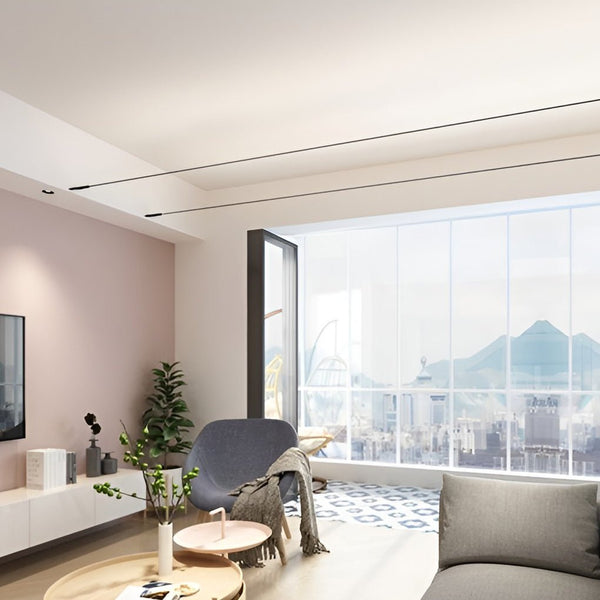 Rotatable Skyline Linear Led Lights Slim Steel Line Ceiling Light