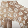 rustic carved wood animal table lamp with fabric shade