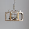 rustic distressed wood iron 8 light candle pendant lamp