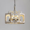 rustic distressed wood iron 8 light candle pendant lamp