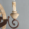 rustic old white wood cage chandelier