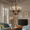 rustic old white wood cage chandelier